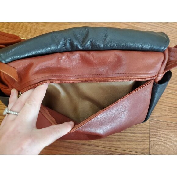 Stickman Leather Unisex Crossbody Purse Bag Brown Black Adjustable Strap READ - Picture 3 of 15